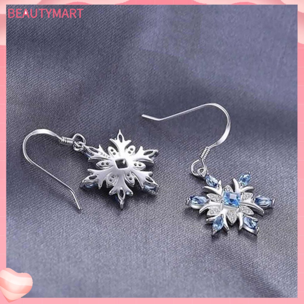 1 Đôi Bông Tai Hình Bông Tuyết Thiết Kế Nhẹ Nhàng Thanh Lịch Thời Trang Cho Nữ