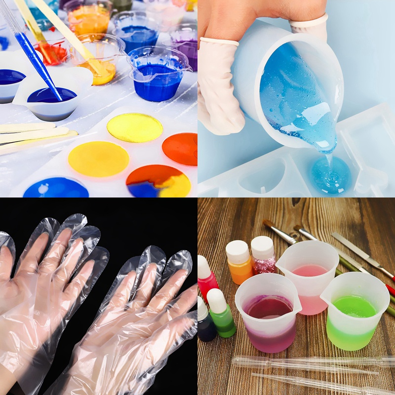 Cốc Đo Lường Silicone 250 &amp; 100Ml Làm Đồ Trang Sức