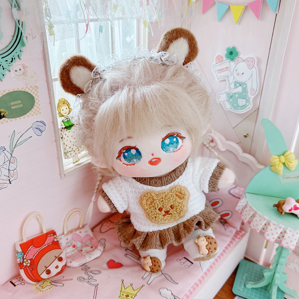 Búp Bê Nhồi Bông Hình Gấu Mềm Mại 20cm Dùng Làm Đạo Cụ Chụp Ảnh