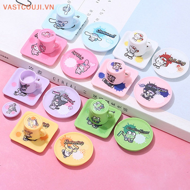 Set 2 Ly Uống Cà Phê / Trà Chiều Tỉ Lệ 1 / 12 Trang Trí Nhà Búp Bê