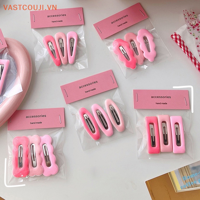 Set 3 Kẹp Tóc Màu Gradient Thời Trang Cho Nữ