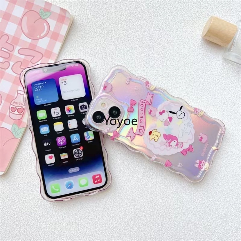Ốp Điện Thoại Silicon Mềm Họa Tiết Sanrio Dễ Thương Cho iPhone 14 Pro Max 11 12 13 Pro SE X XR XS Max 7 8 Plus