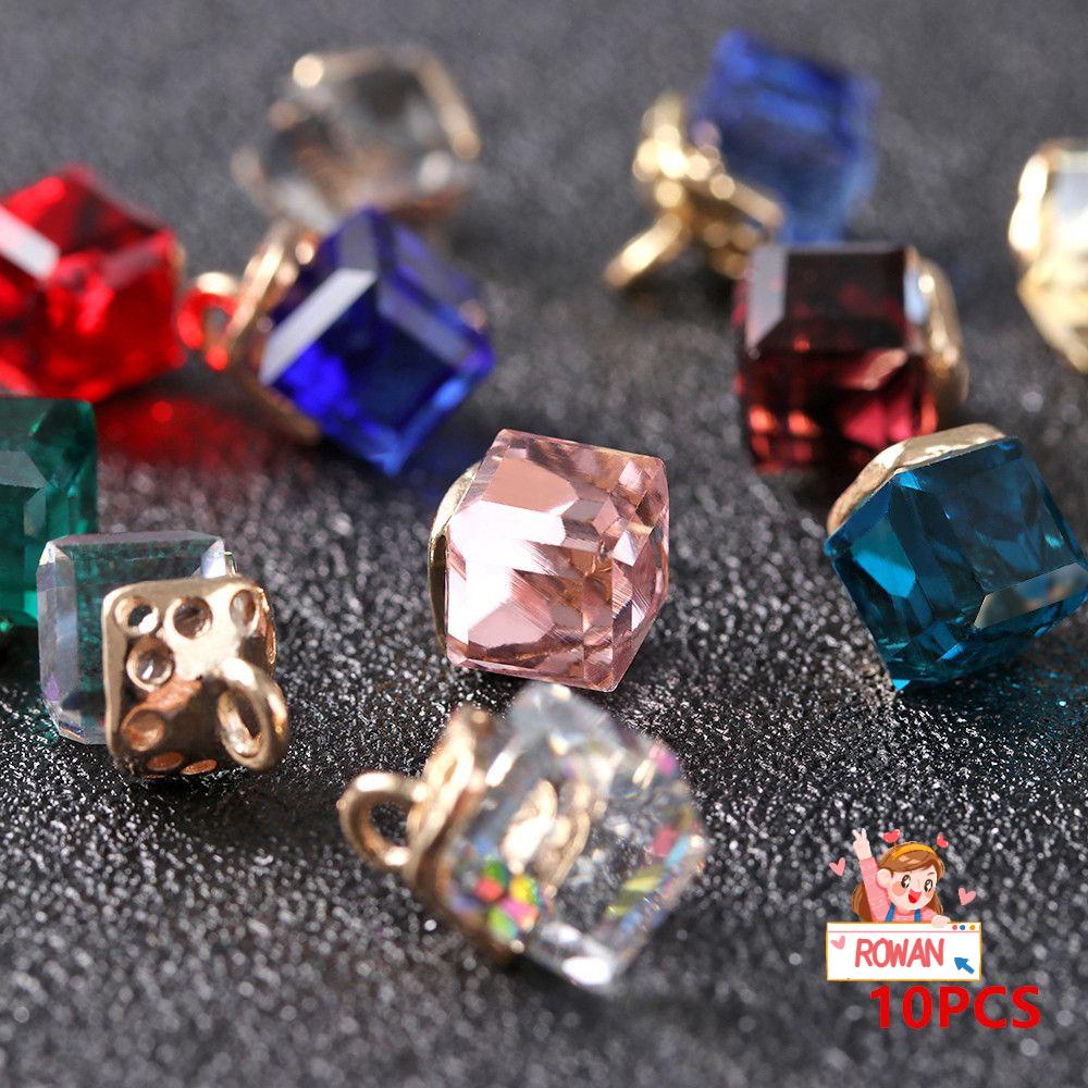 Bộ 10 Khối Lập Phương ROWANS|Dụng Cụ Xỏ Hạt Cườm Hình Vuông Dùng Làm Vòng Tay