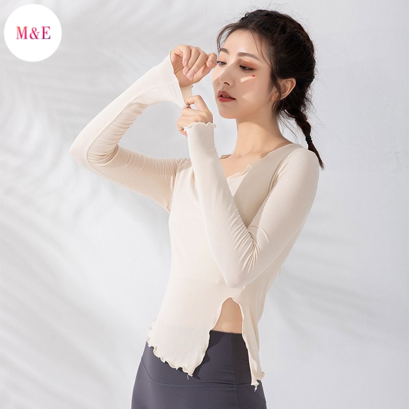 Hàng Mới Về Mới Áo Thun Thể Thao Tay Dài Dáng Ôm Thời Trang Thu Đông 2023 Cho Nữ