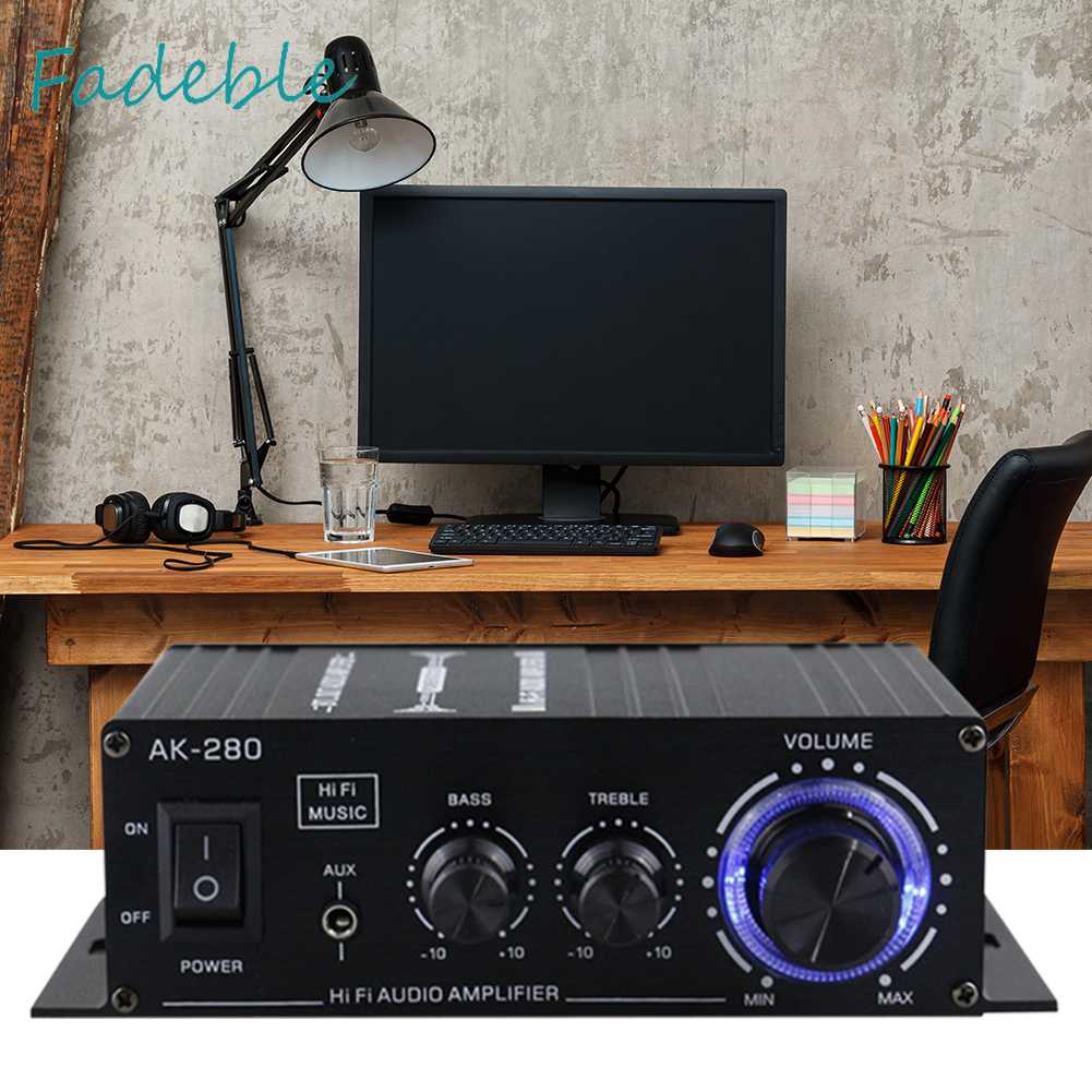 Bộ Khuếch Đại Âm Thanh Kỹ Thuật Số AK-280 40W + 40W 12V 2 Kênh Chuyên Dụng