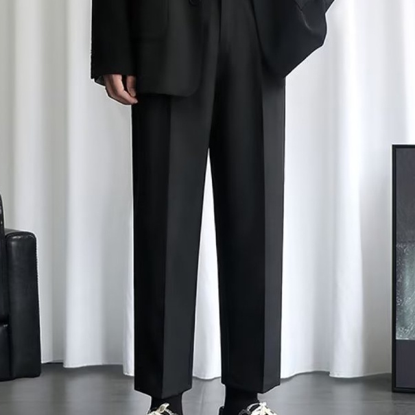 Quần Dài Ống Rộng Vải Lụa Mát Thời Trang Đường Phố Mỹ Cá Tính Cho Nam