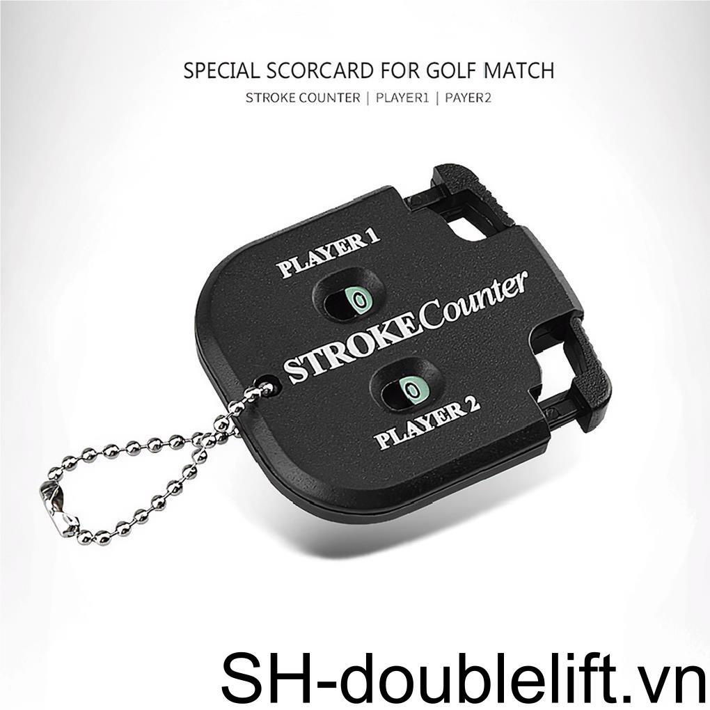 Dụng Cụ Đếm Điểm Chơi Golf Scorer 2 Người Chơi Mini Kèm Móc Khóa Tiện Lợi