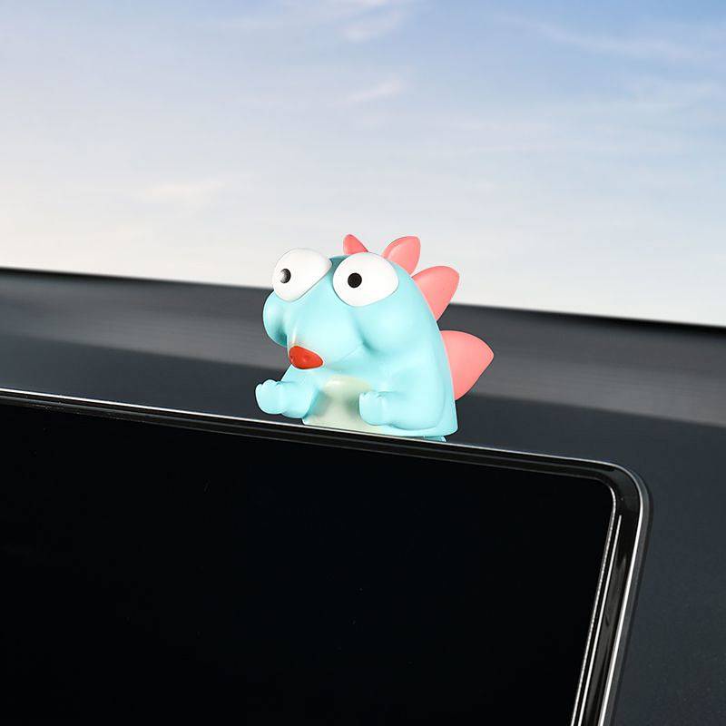 Dinosaur Doll Car Hanging Panel Decoration Vehicle Center Console Screen Lying Tesla Decoration Bmw Benz Audi 0icC