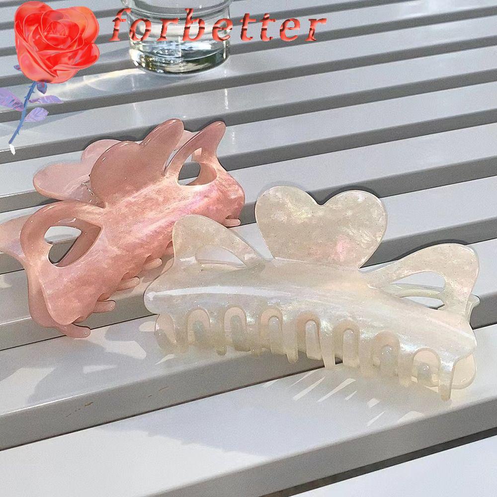 Kẹp Tóc Hình Trái Tim / Cá Mập Axit Acetic Thời Trang Tinh Tế Cho Nữ