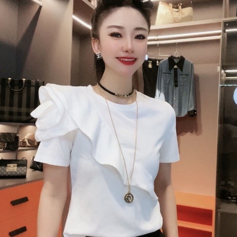 Áo Thun Tay Ngắn Chất Cotton Thiết Kế Mới Năng Động Thời Trang Dành Cho Nữ