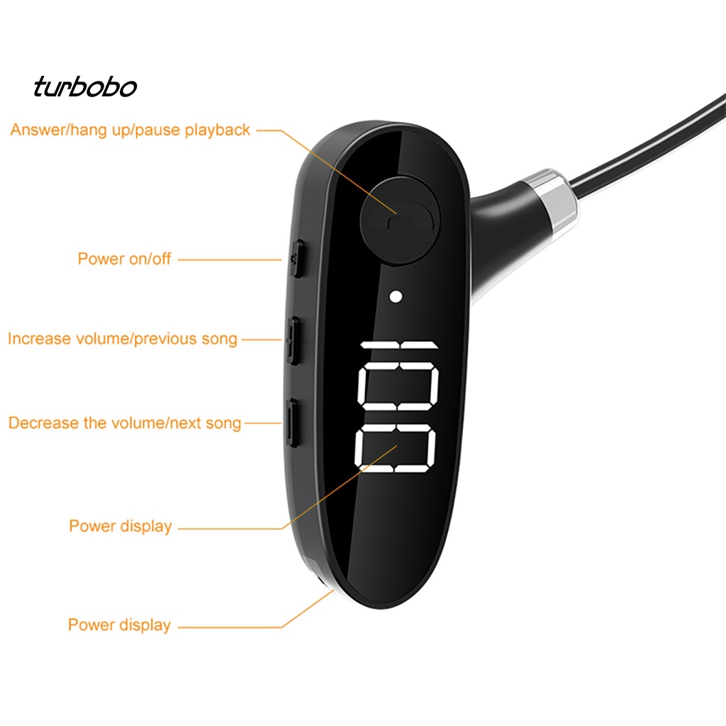 Tai Nghe Nhét Tai Thể Thao Không Dây Bluetooth Chống Nước IPX7 Khử Tiếng Ồn Có Màn Hình Kỹ Thuật Số turbobo H18