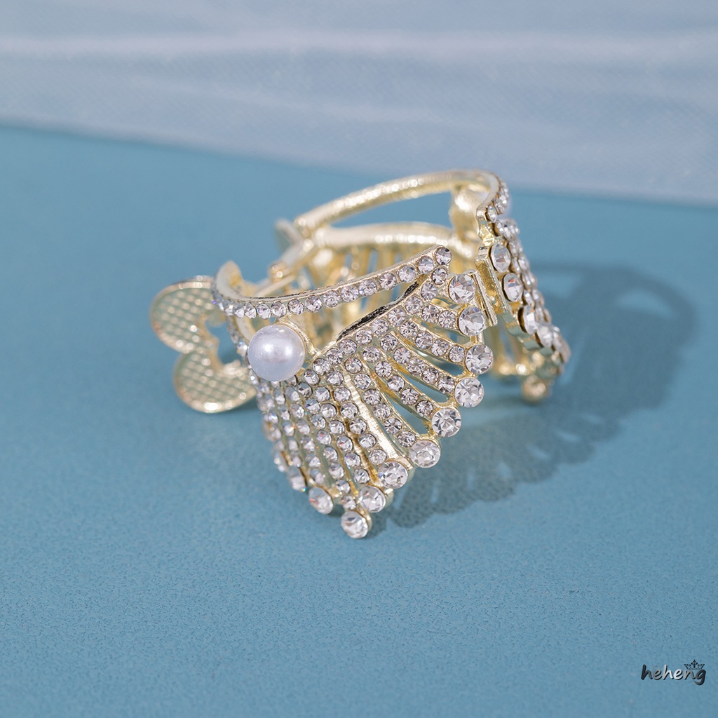 Kẹp Tóc Trang Trí Đính Đá &amp; Ngọc Trai