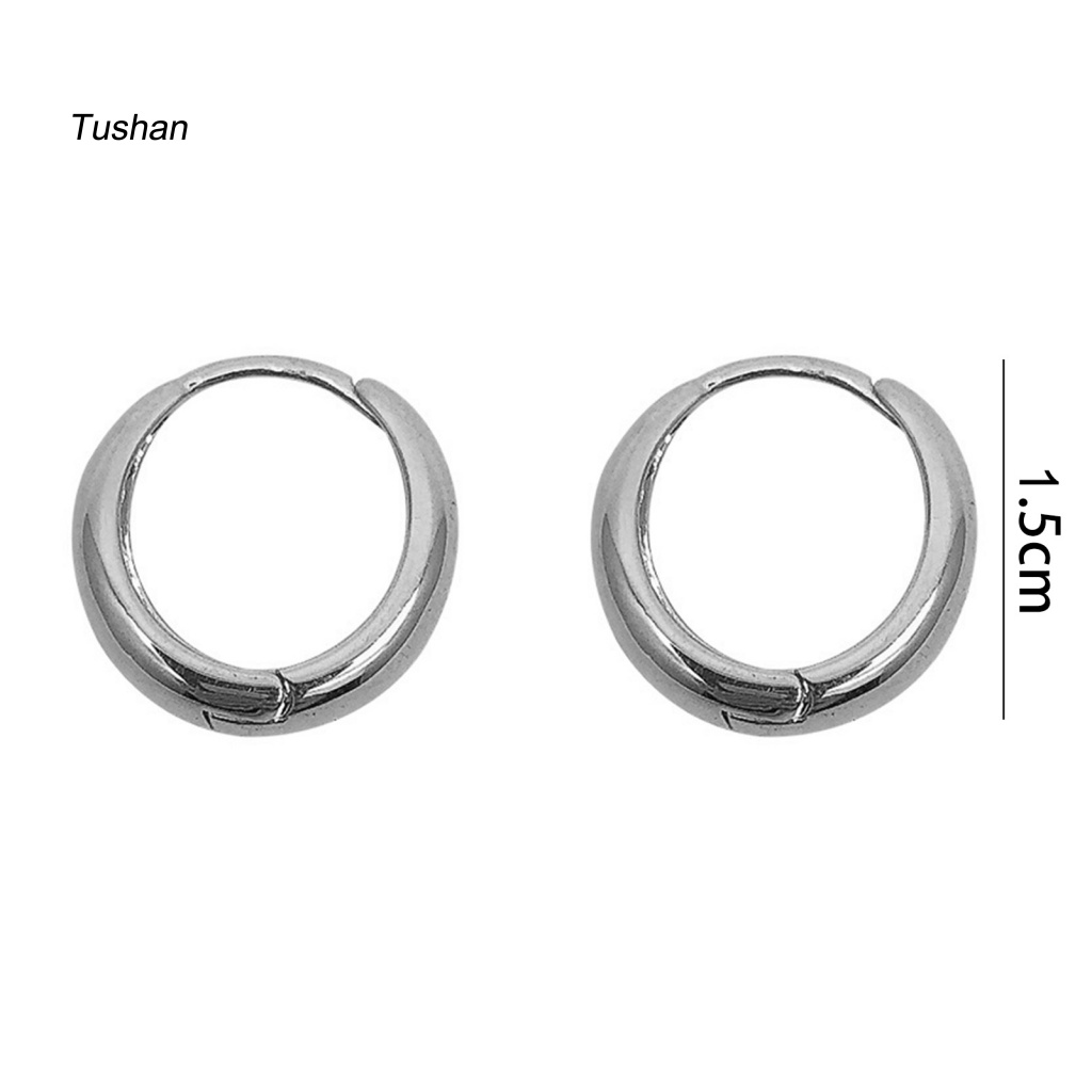 1 Đôi Bông Tai Tròn Mạ Điện Hình Giọt Nước Thời Trang