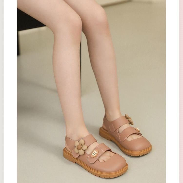 [Hàng Mới Về] Giày Sandal Hở Ngón Đế Bằng Phong Cách Công Chúa Mùa Hè Dễ Phối Đồ Cho Bé Gái