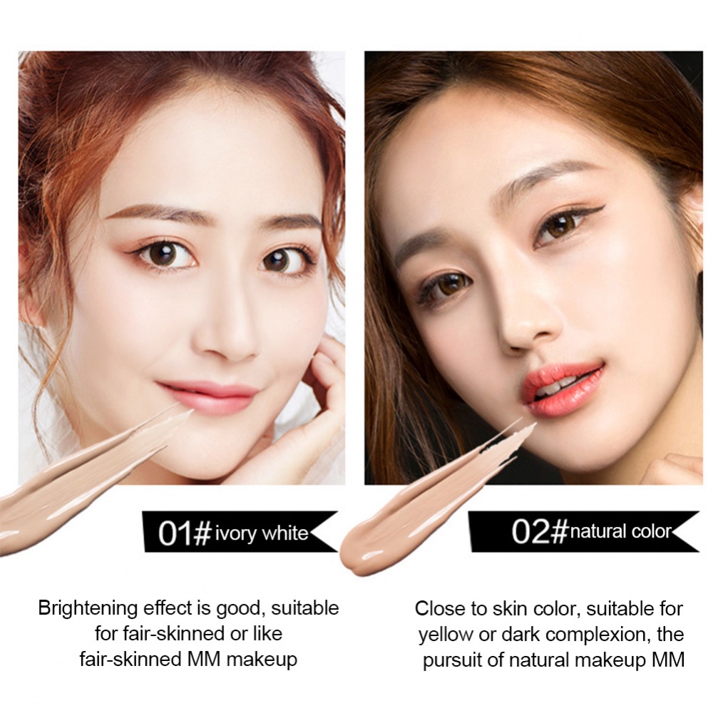 Kem Nền BB CC Dạng Air Cushion Dưỡng Ẩm Làm Trắng Da Màu Sắc Tự Nhiên Kèm Cọ Đầu Nấm Tiện Dụng