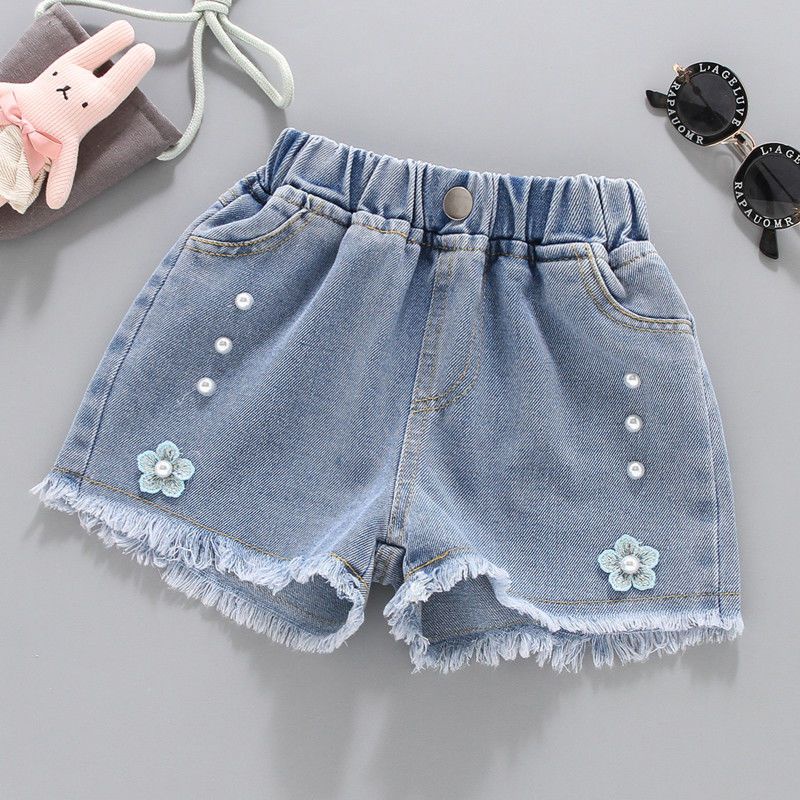Quần Short Denim Mỏng Mùa Hè 2023 Kích Thước Vừa Và Lớn Hợp Thời Trang Dễ Phối Đồ Cho Bé Gái FW4X