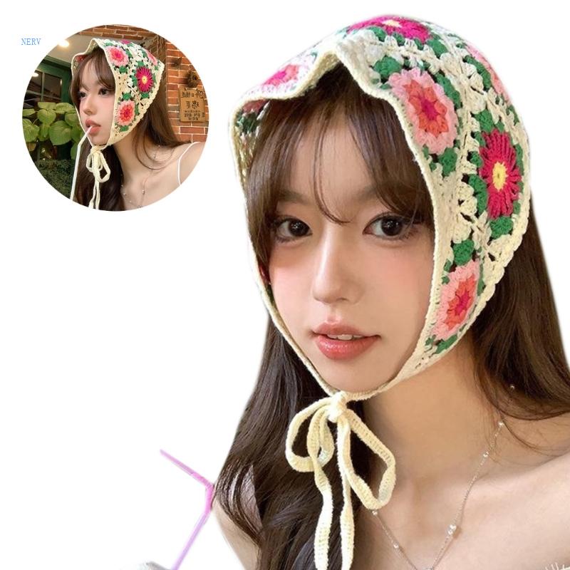 Băng Đô Cài Tóc Bằng Len Móc In Họa Tiết Hoa Thời Trang Mùa Hè Cho Nữ