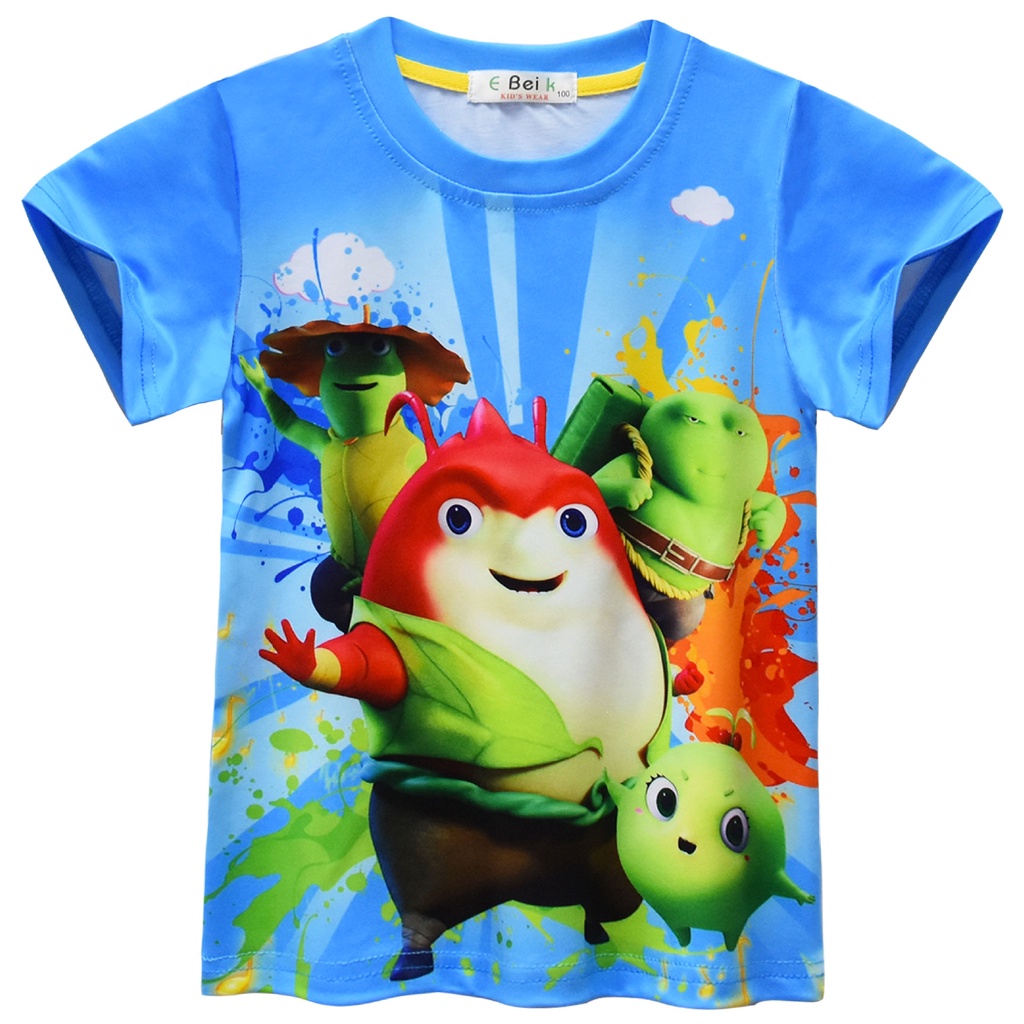 Set Đồ 2 Món Gồm Áo Thun Tay Ngắn In Họa Tiết Crazy world + Quần short Cho Bé