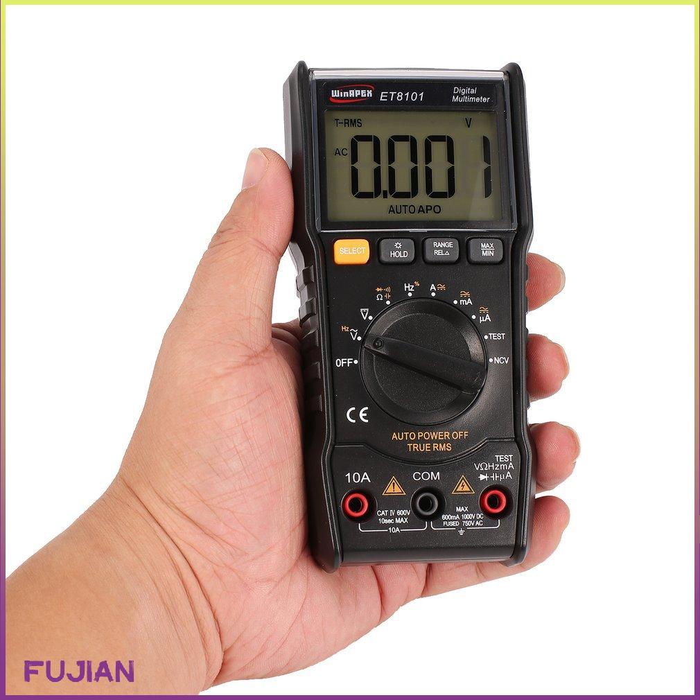 Et8101 Digital Multimeter 5999 Counts True Rms Ac/Dc Volt Amp Ohm Capacitance Frequency Ncv Diode Continuity Tester