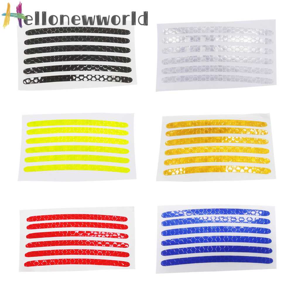 Bộ 24 Miếng Dán Phản Quang Cảnh Báo Cho Bánh Xe Đạp Xe Mô Tô