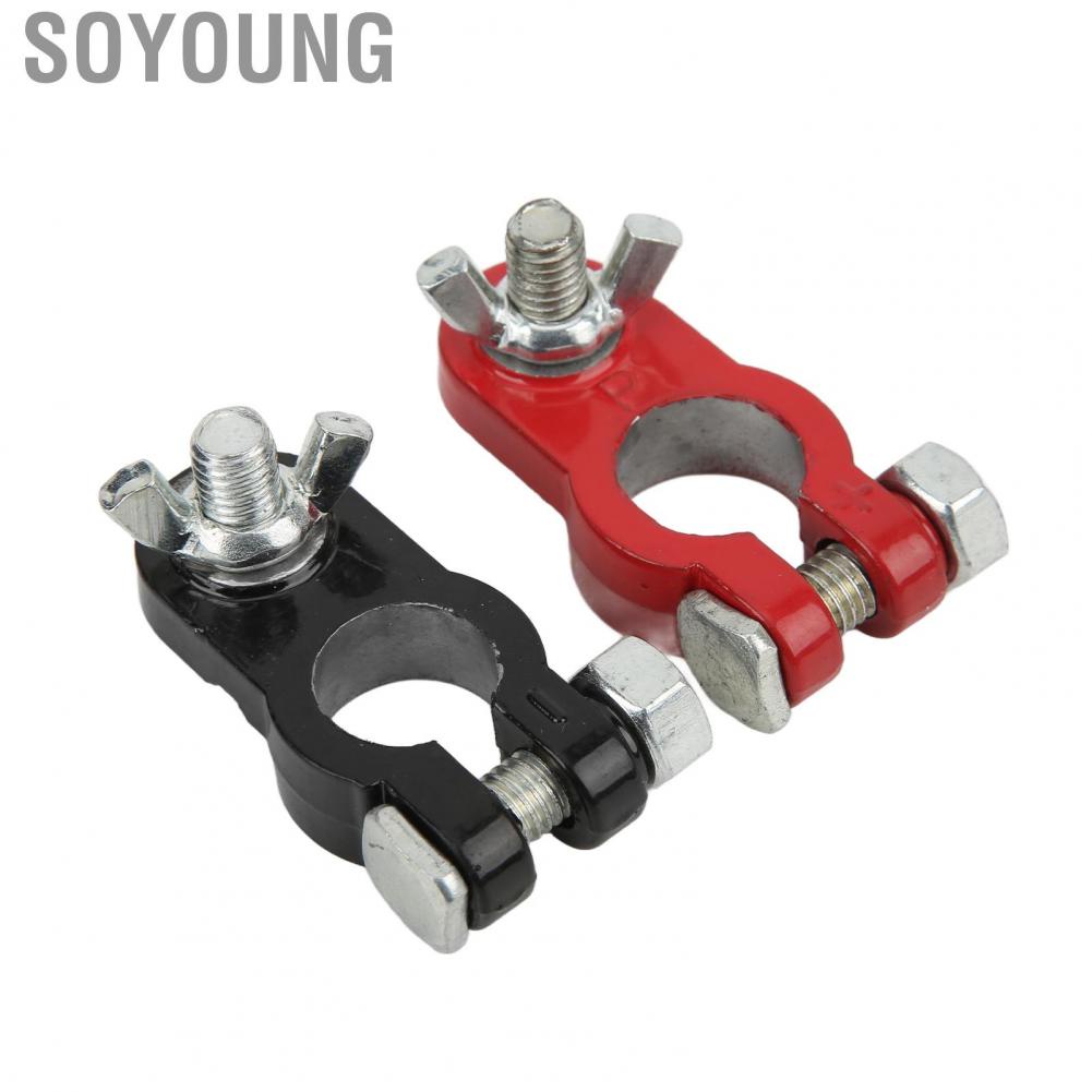 Soyoung Terminal Connector Aluminum Alloy Positive Negative Clamp for 17‑19mm Batteries