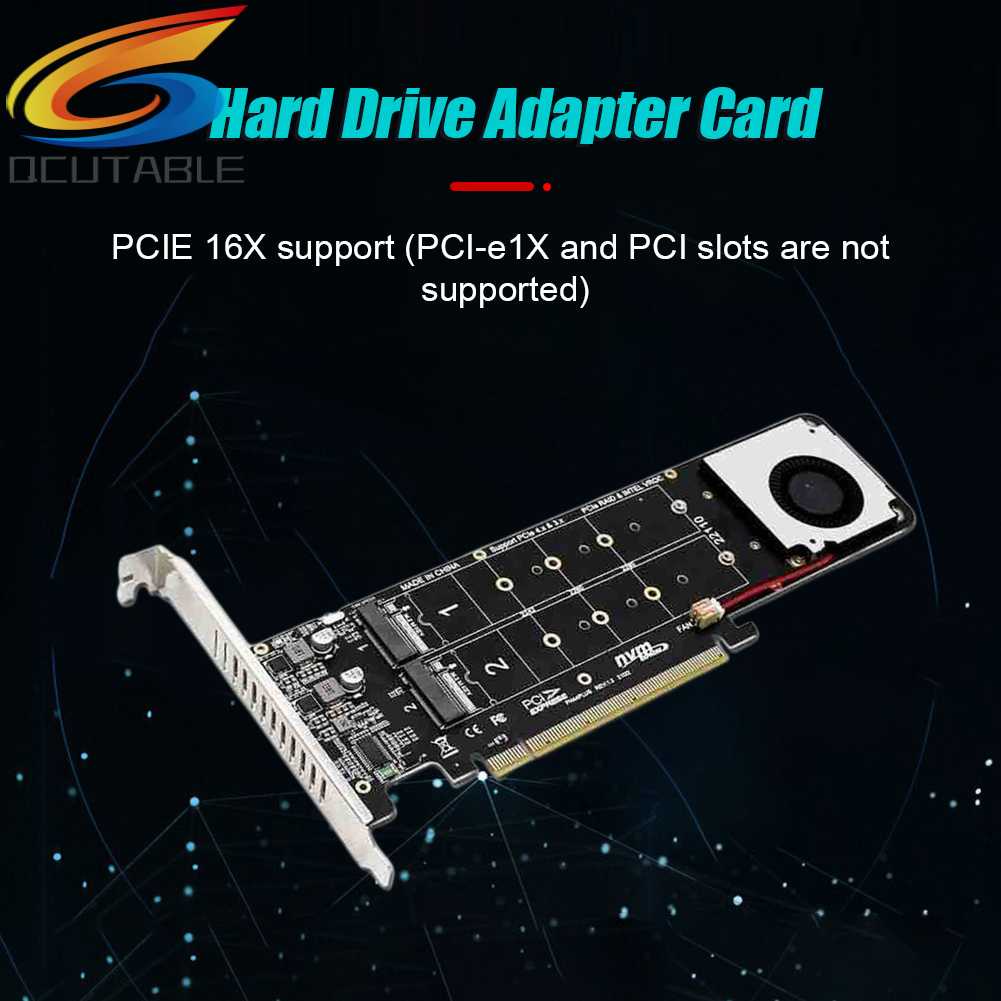 Card Chuyển Đổi 4Disk NVME Raid PCI-E4.0X16 Hai Mặt Cho 2230 / 2242 / 2260 / 2280mm