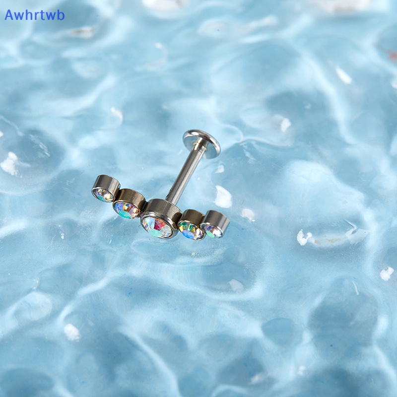 Awhrtwb Thời Trang Trang Sức Môi Kiểu Hình Trụ Bằng Thép Không Gỉ Phong Cách Đơn Giản Dễ Phối Đồ Mới