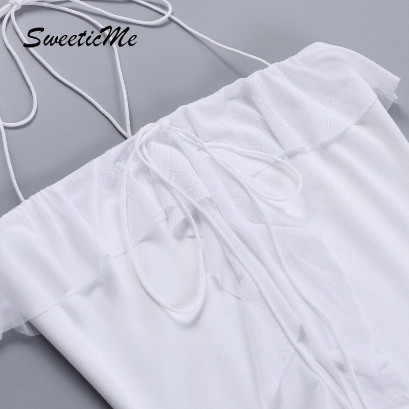 Đầm Ngắn Hai Dây Dáng Ôm Màu Trơn Thời Trang Mới 2023 Dành Cho Bạn Nữ