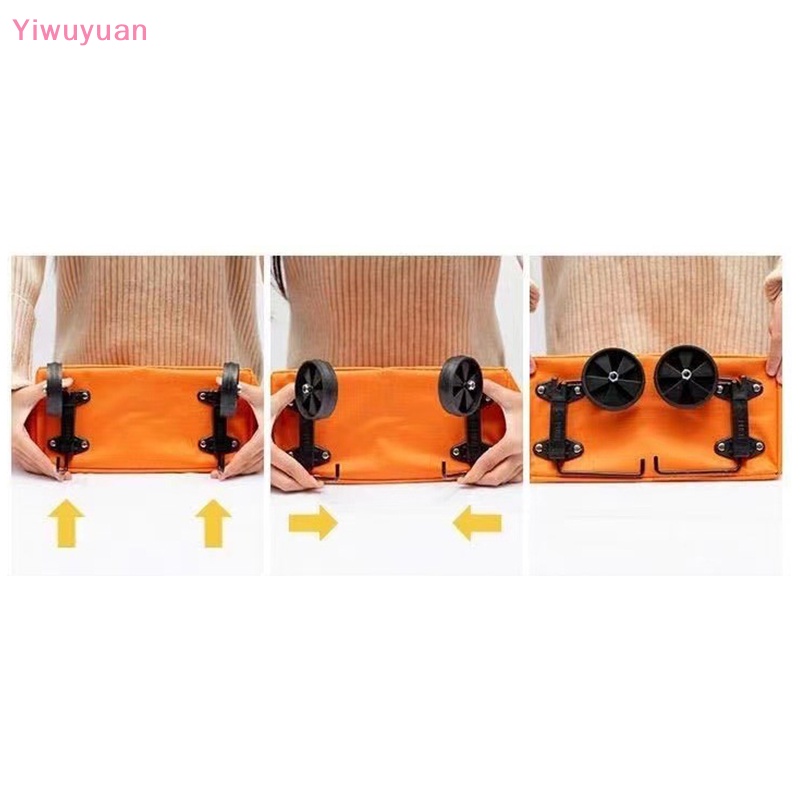 < Yiwuyuan > Túi Mua Sắm Bằng Nylon Có Bánh Xe Kéo Mở Rộng Tái Sử Dụng Được Mới