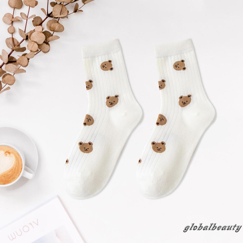 Vớ Thể Thao Co Giãn Thoáng Khí Mềm Mại Họa Tiết Hoạt Hình Dễ Thương Cho Nữ