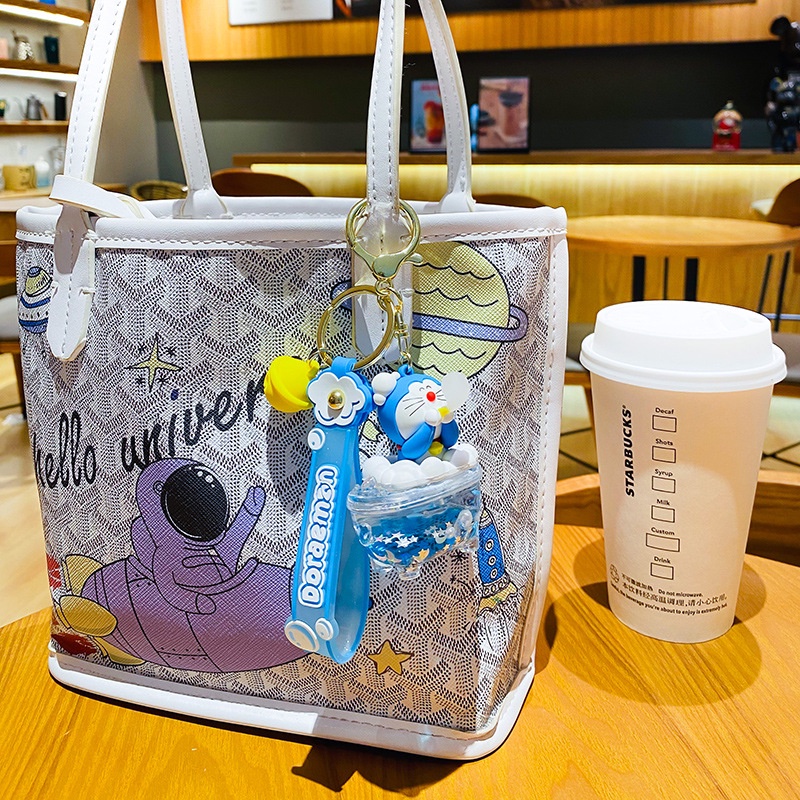 Móc Khóa Xe Hơi Hình Doraemon Xinh Xắn