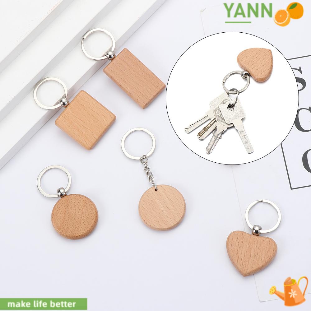 Móc Khóa Gắn Thẻ ID / Túi Xách Bằng Gỗ Trơn Thời Trang 1 #