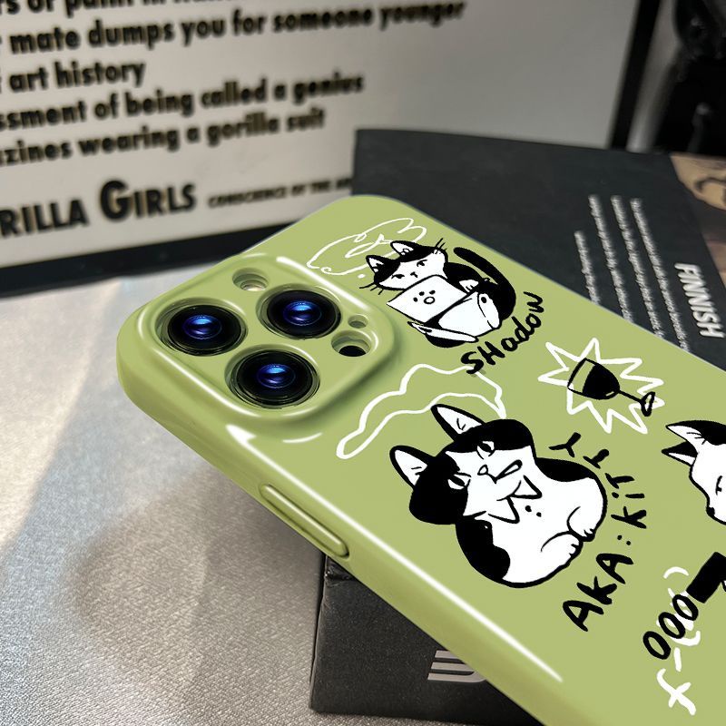 Ốp Điện Thoại Họa Tiết Mèo Đáng Yêu Cho iPhone13 12xr8 / xsmax7 14pro / 11 / / Apple plus