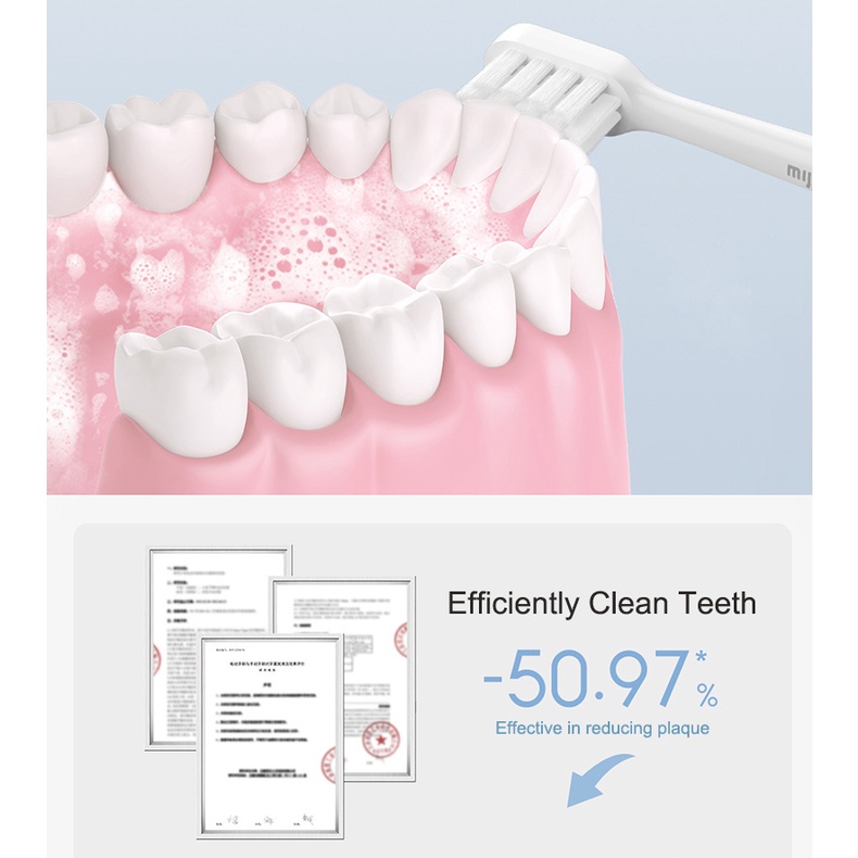 Bàn Chải Đánh Răng Điện Xiaomi Mijia T200 Sonic 2 Chế Độ Chống Thấm Nước IPX7 Đầu Type-C