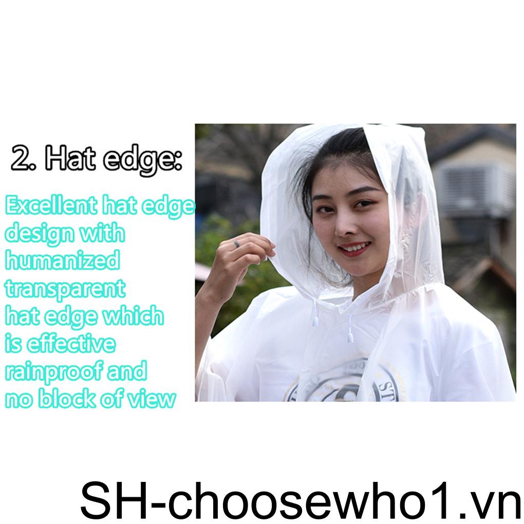 (Runbu) Áo Mưa Có Mũ Trùm Đầu Gọn Nhẹ Chống Nước Có Thể Tái Sử Dụng Cho Xe Máy Điện / Xe Đạp Điện