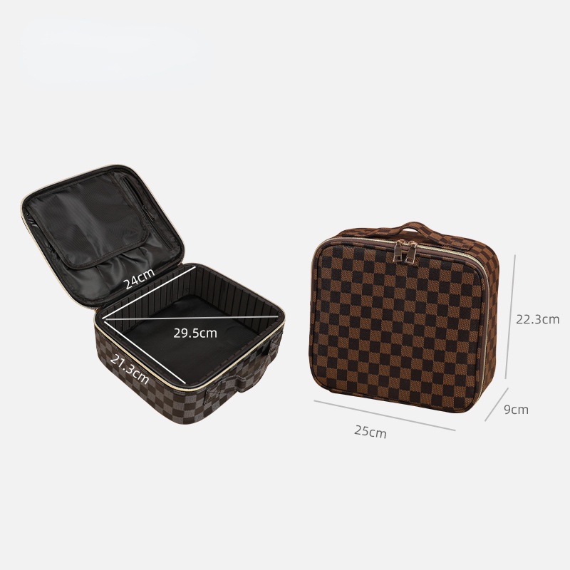 Hộp Đựng Dụng Cụ Trang Điểm Bằng PU Sức Chứa Lớn Tiện Dụng