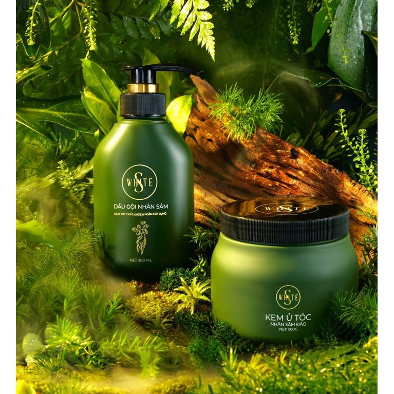 Dầu Gội SWhite Nhân Sâm Đào cho tóc suông dài, mượt mà 360ml