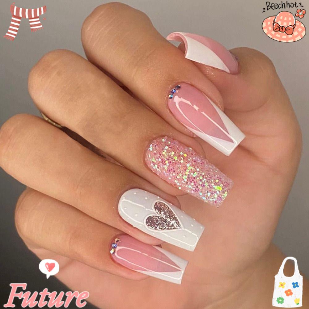 Móng Tay Giả Toàn Diện Hình Chữ T DIY