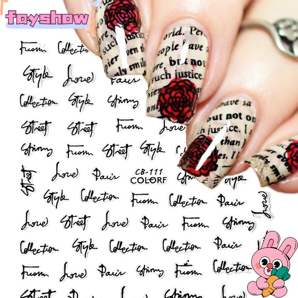 Miếng Dán Trang Trí Móng Tay 3D DIY Màu Đen Xinh Xắn