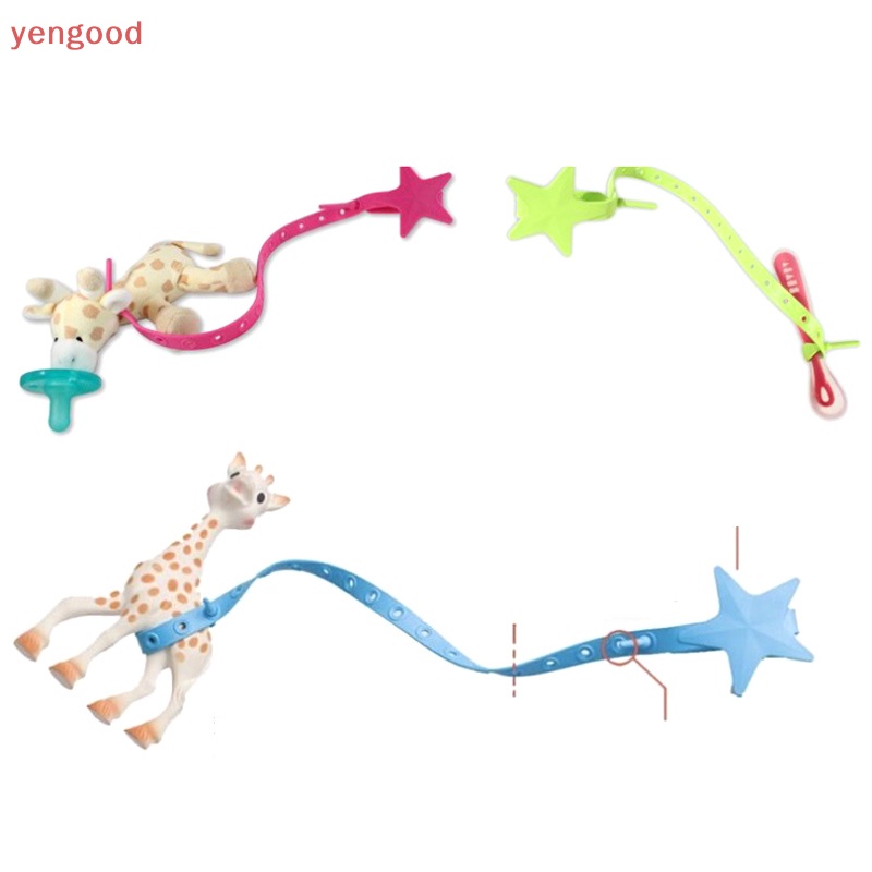 Dây Đeo Núm Vú Giả Bằng Silicone Không Độc Hại Gắn Xe Đẩy Em Bé