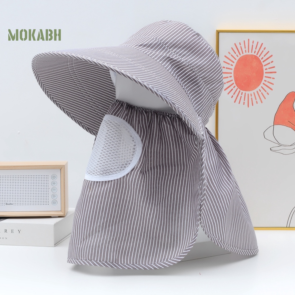 Nón Rộng Vành Chống Nắng Chống Tia UV Thoáng Khí Kèm Băng Đô Co Giãn Dành Cho Nữ