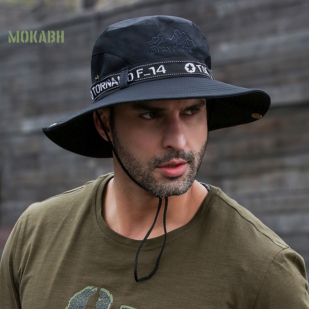 Nón Rộng Vành Chống Thấm Nước Thoáng Khí Kèm Dây Đeo Thời Trang Mùa Hè Cho Hoạt Động Ngoài Trời