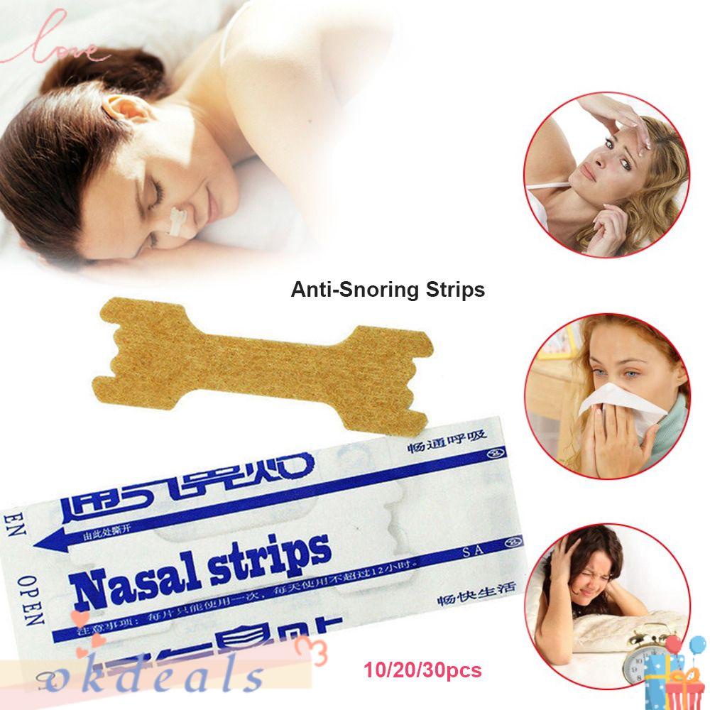 Bộ 10 / 20 / 30 Miếng Dán Mũi Chống Ngáy Khi Ngủ Tiện Dụng