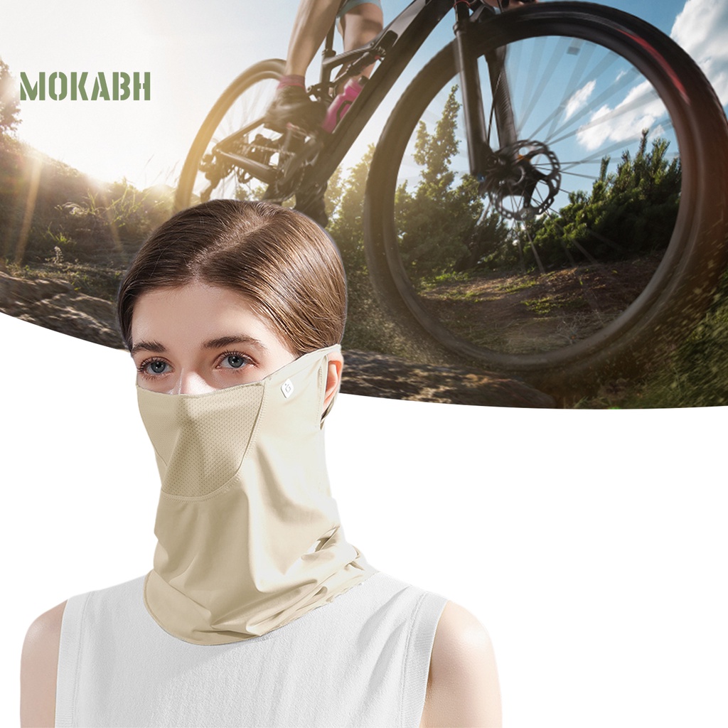 [Mok] Mạng Che Mặt Màu Trơn Cảm Giác Lạnh Tuyệt Vời Dùng Khi Lái Xe Ngoài Trời