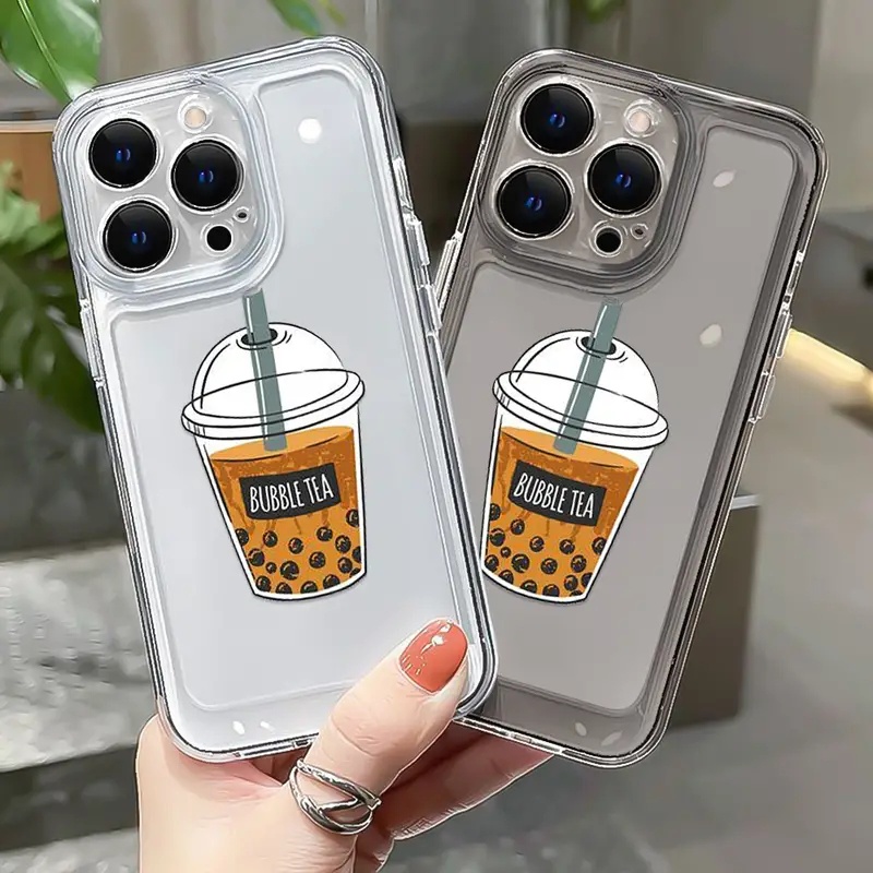 Ốp Điện Thoại TPU Mềm Trong Suốt Chống Sốc Có Nút Độc Đáo Cho IPhone 11 14 13 12 Pro Max XS X XR 7 + 8 6 6S Plus Sự Bảo Vệ