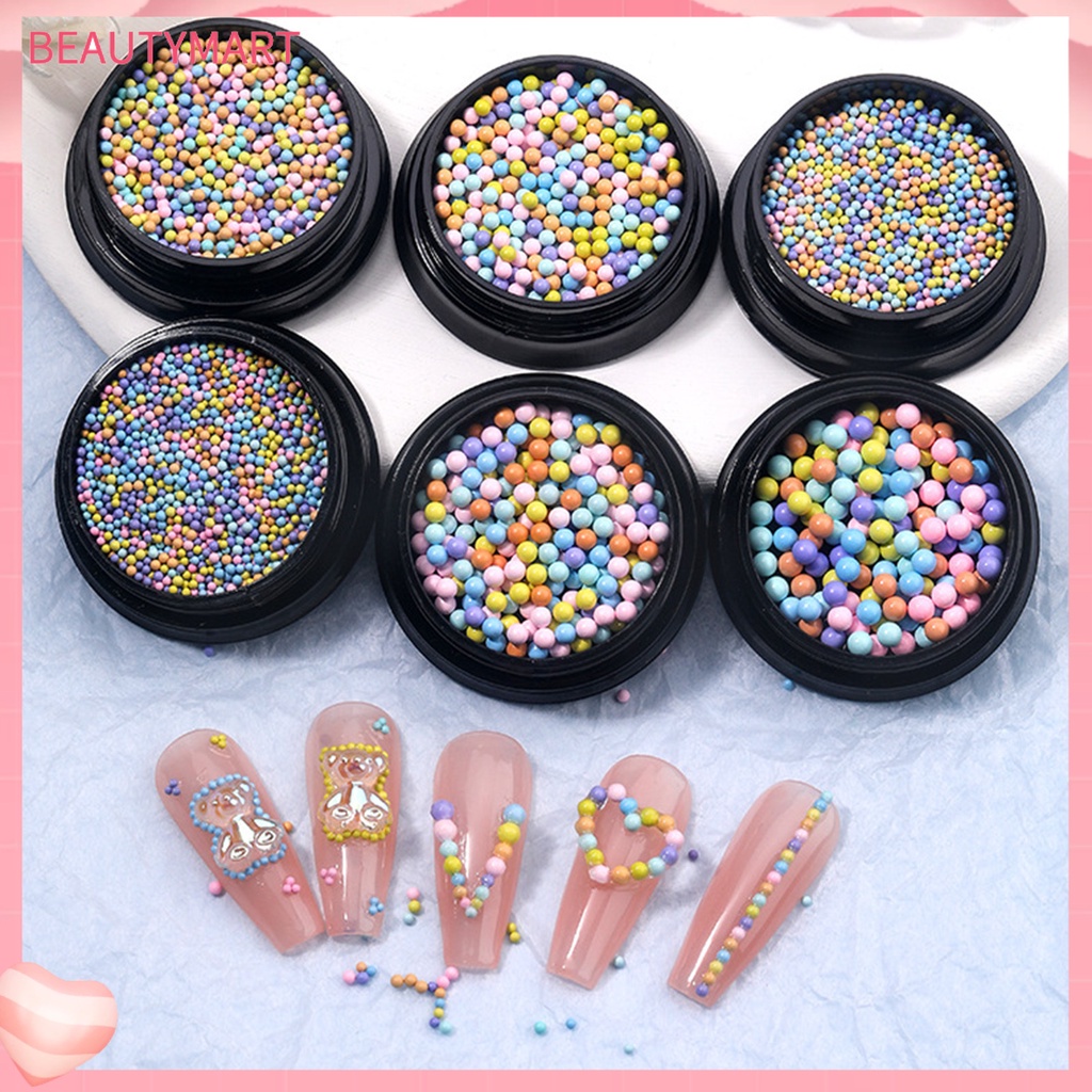 1 Hộp Hạt Hợp Kim 3D Nhiều Màu Sắc Dùng Trang Trí Móng Tay Nghệ Thuật