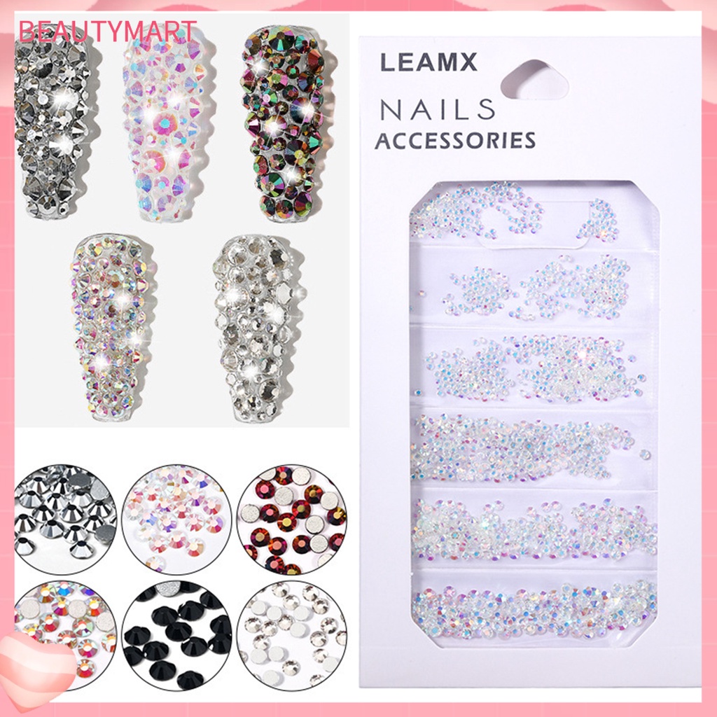 1 Túi Phụ Kiện Trang Trí Móng Tay Hiệu Ứng Kính Lấp Lánh Dễ Sử Dụng