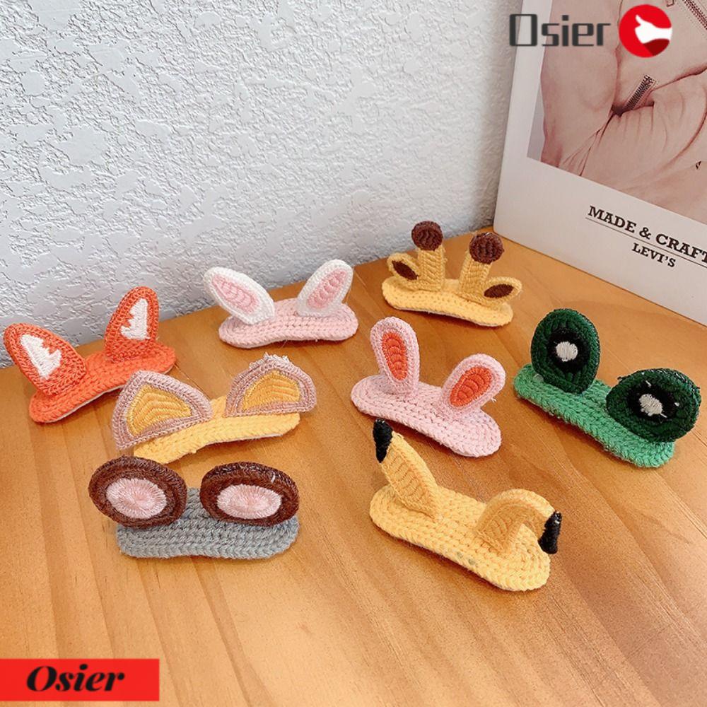 Set 1 Kẹp Tóc Hoạt Hình Đan Len Chống Trượt Mạnh Mẽ