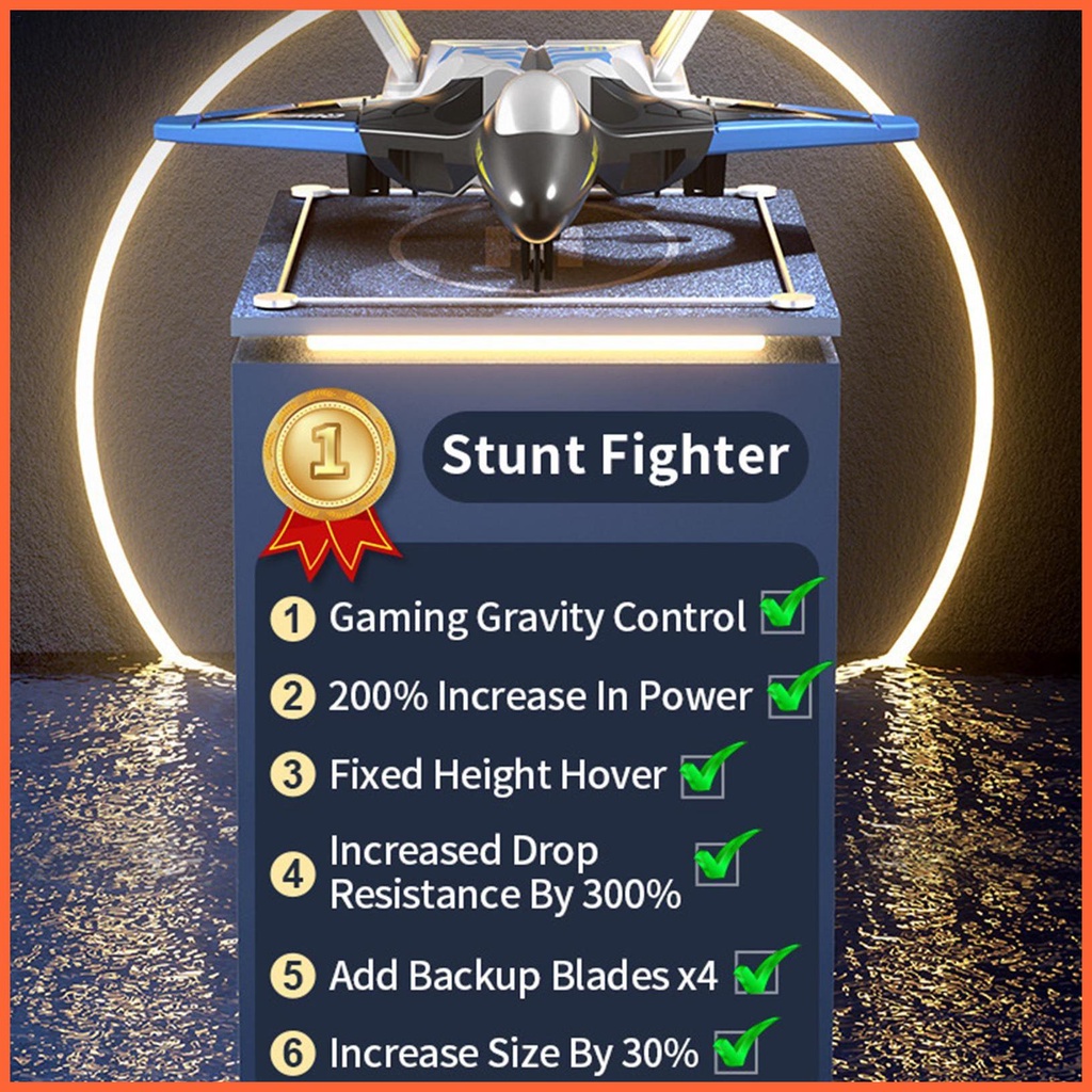 Máy Bay Đồ Chơi Điều Khiển Từ Xa Jet Stunt Fighter Jet Với Bốn Xoắn Ốc Cho Giáng Sinh