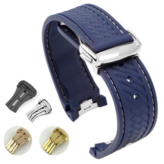 Dây Đeo Đồng Hồ Bằng Cao Su Silicone Đầu Cong 20mm Kèm Dụng Cụ Kim Loại Cho Omega 300 AQUA TERRA AT150 8900